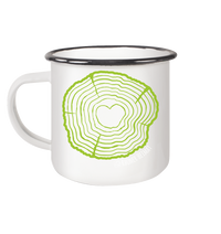 RHÖNER BAUMSCHEIBE - Emaille Tasse (Black)
