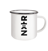 Die RHÖN in HOCH - Emaille Tasse (Black)