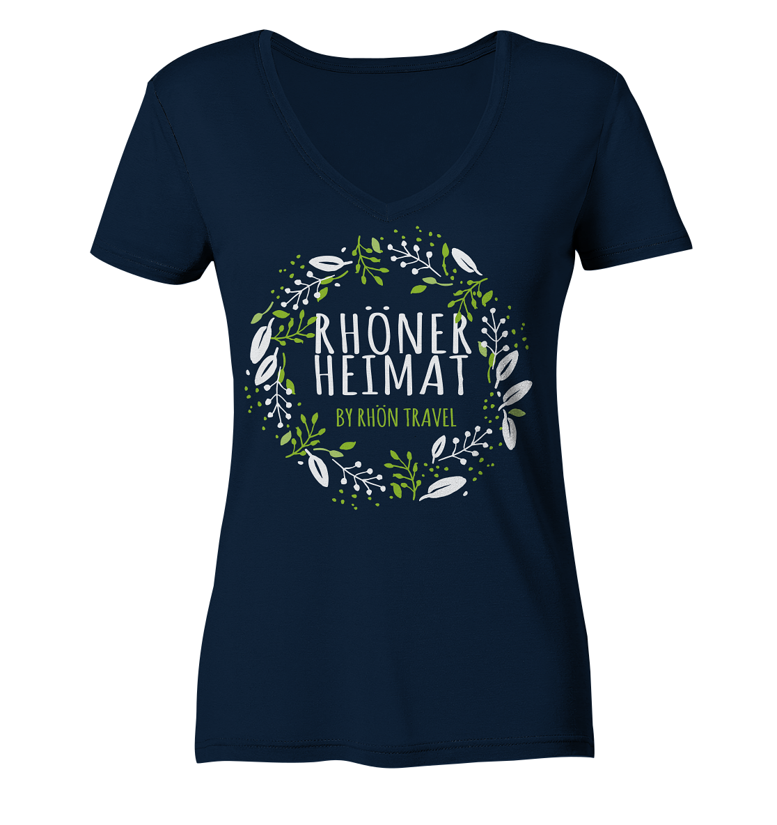 RHÖNER HEIMAT "BLÄTTERKRANZ" - Ladies V-Neck Shirt