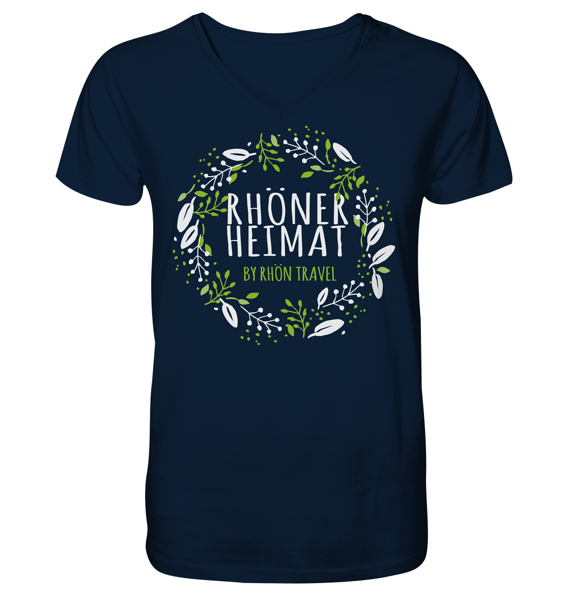 RHÖNER HEIMAT "BLÄTTERKRANZ" - V-Neck Shirt
