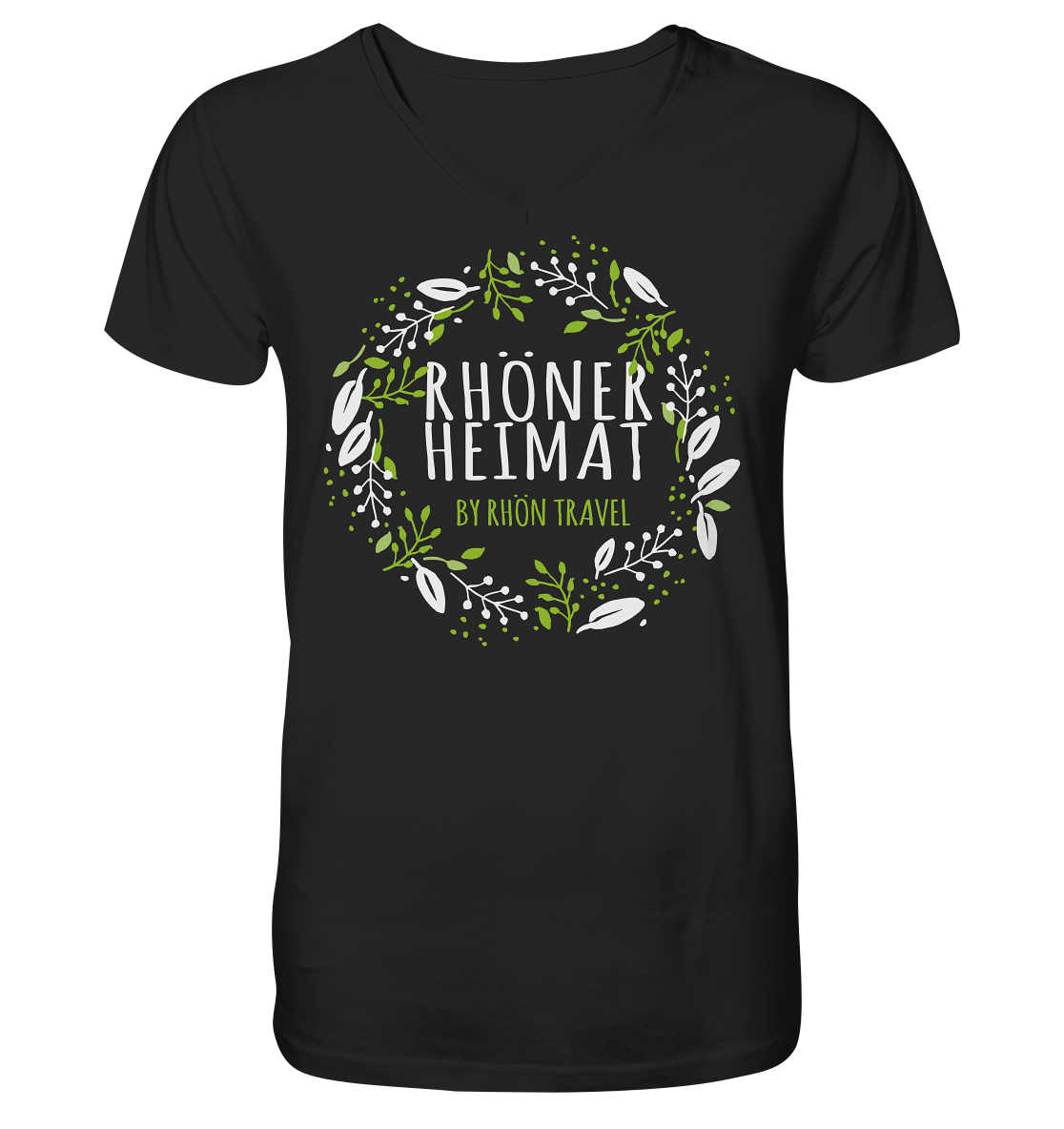 RHÖNER HEIMAT "BLÄTTERKRANZ" - V-Neck Shirt