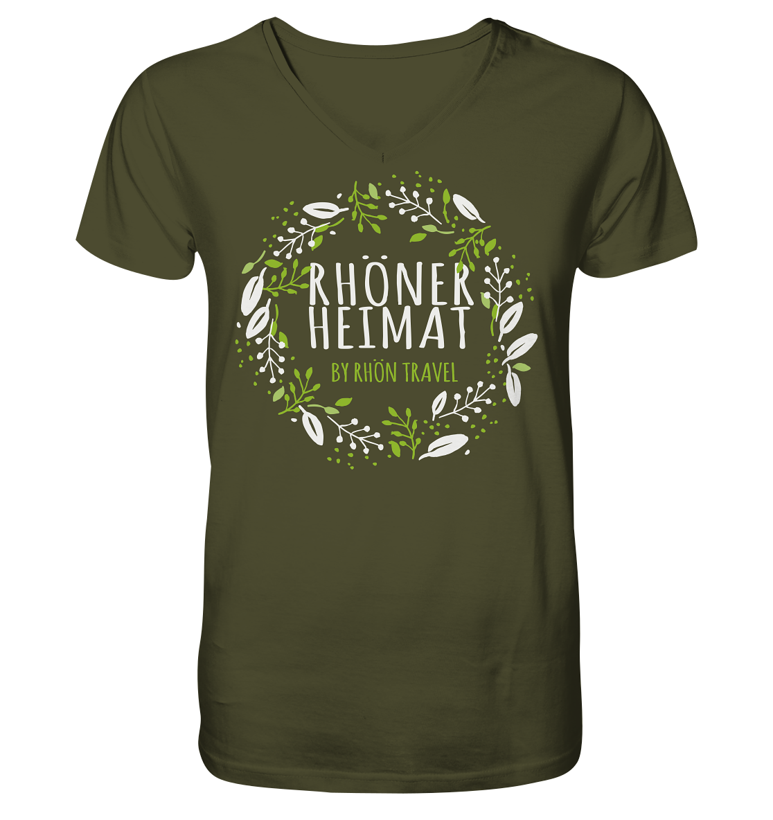 RHÖNER HEIMAT "BLÄTTERKRANZ" - V-Neck Shirt