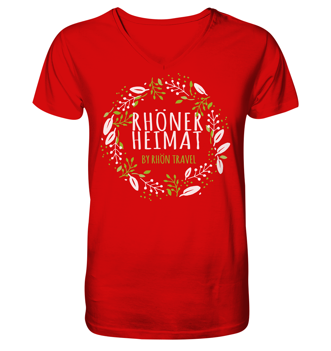 RHÖNER HEIMAT "BLÄTTERKRANZ" - V-Neck Shirt