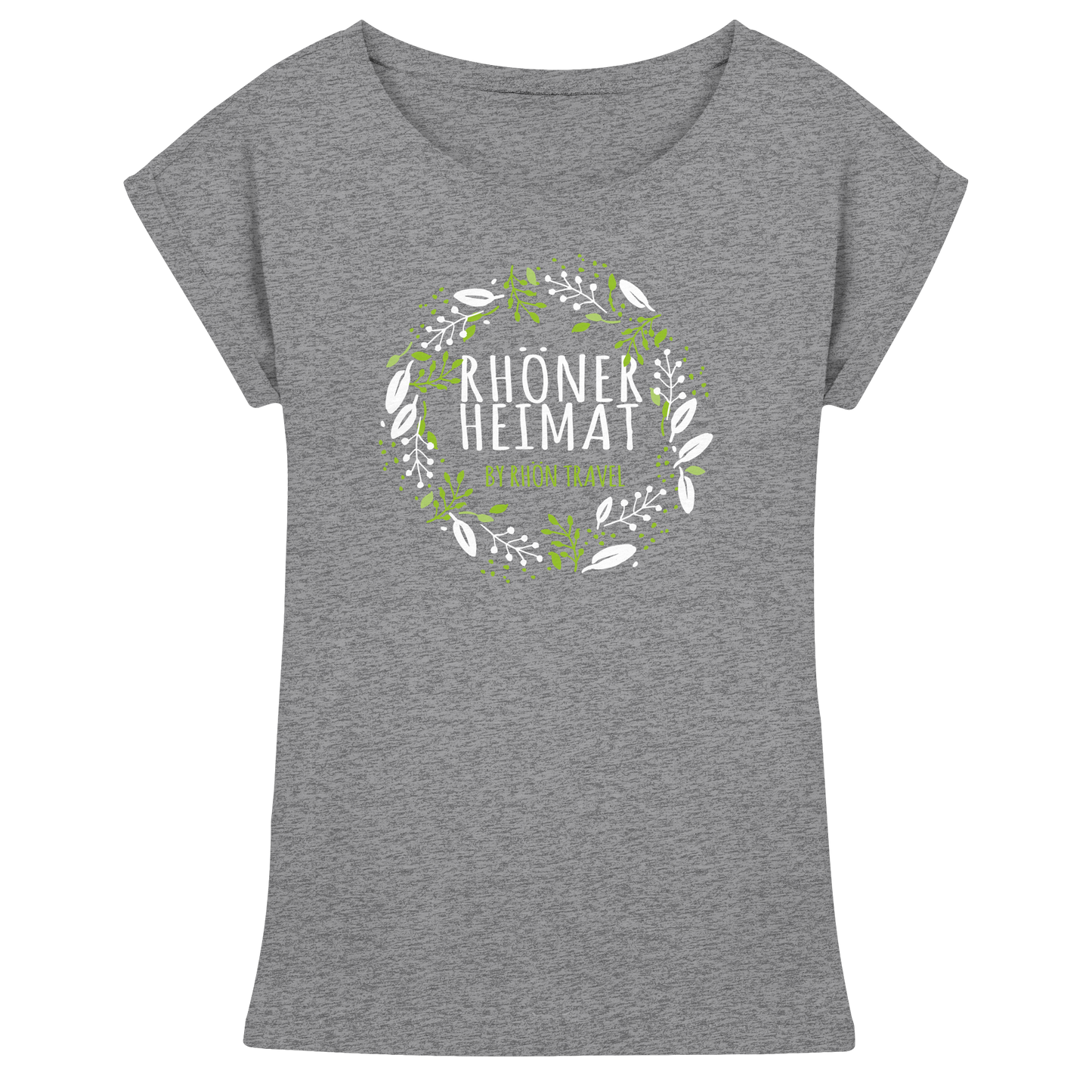 RHÖNER HEIMAT "BLÄTTERKRANZ" - Womens Extended Shoulder T-Shirt